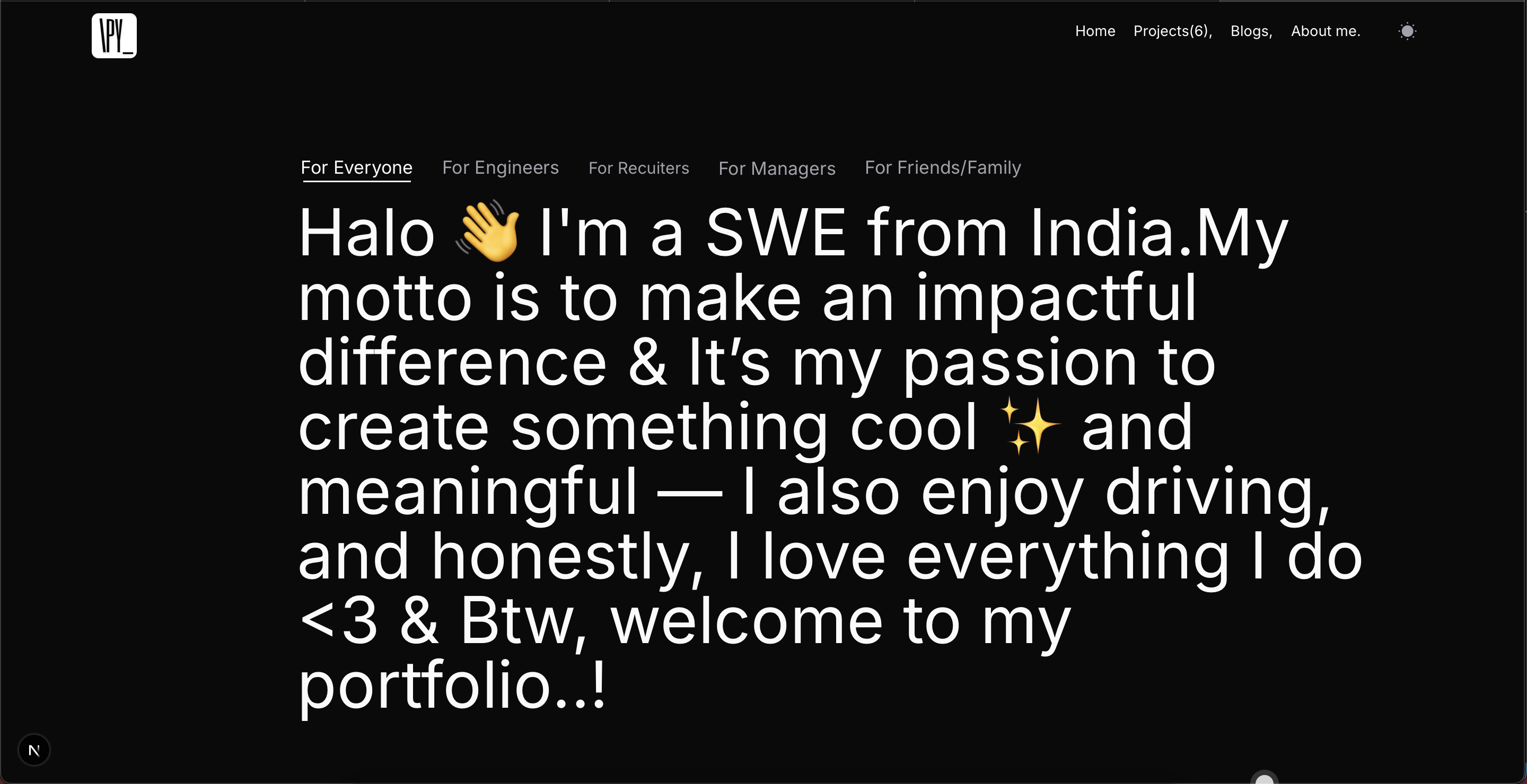 My Current Portfolio